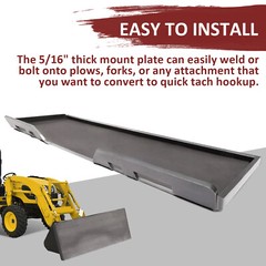 5/16″ Steel Quick Tach Attachment Mount Plate Skid Steer For Bobcat For Kubota