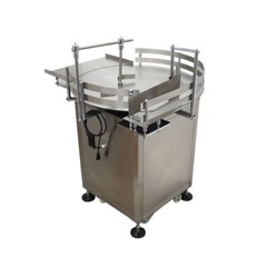 Round Bottles Accumulation Table 31.5in Bottle Turn Rotary Sorter w/Castors Move