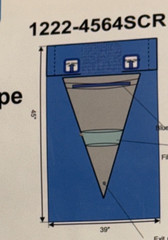 Welmed under buttocks drape with port and screen lot 23177251 1222-4564SCR New