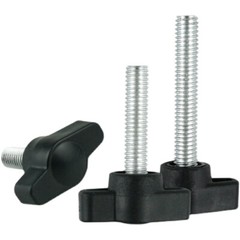 M4 M5 M6 M8 Clamping Thumb Screw T Bolts Black Butterfly Plastic Tee Wing Knob