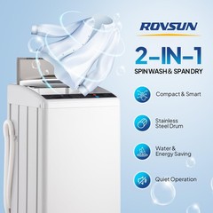 Rovsun 25Lbs Portable Washing Machine Full-Automatic Electric Laundry Machine