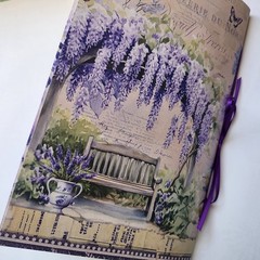Junk Journal Blank Booklet “LAVENDER DREAMS” Vintage Purples 40pgs