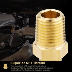 Heavy Brass Pipe Nipples 1/4 NPT x 1/8 NPT – Set of 4 Durable Connectors