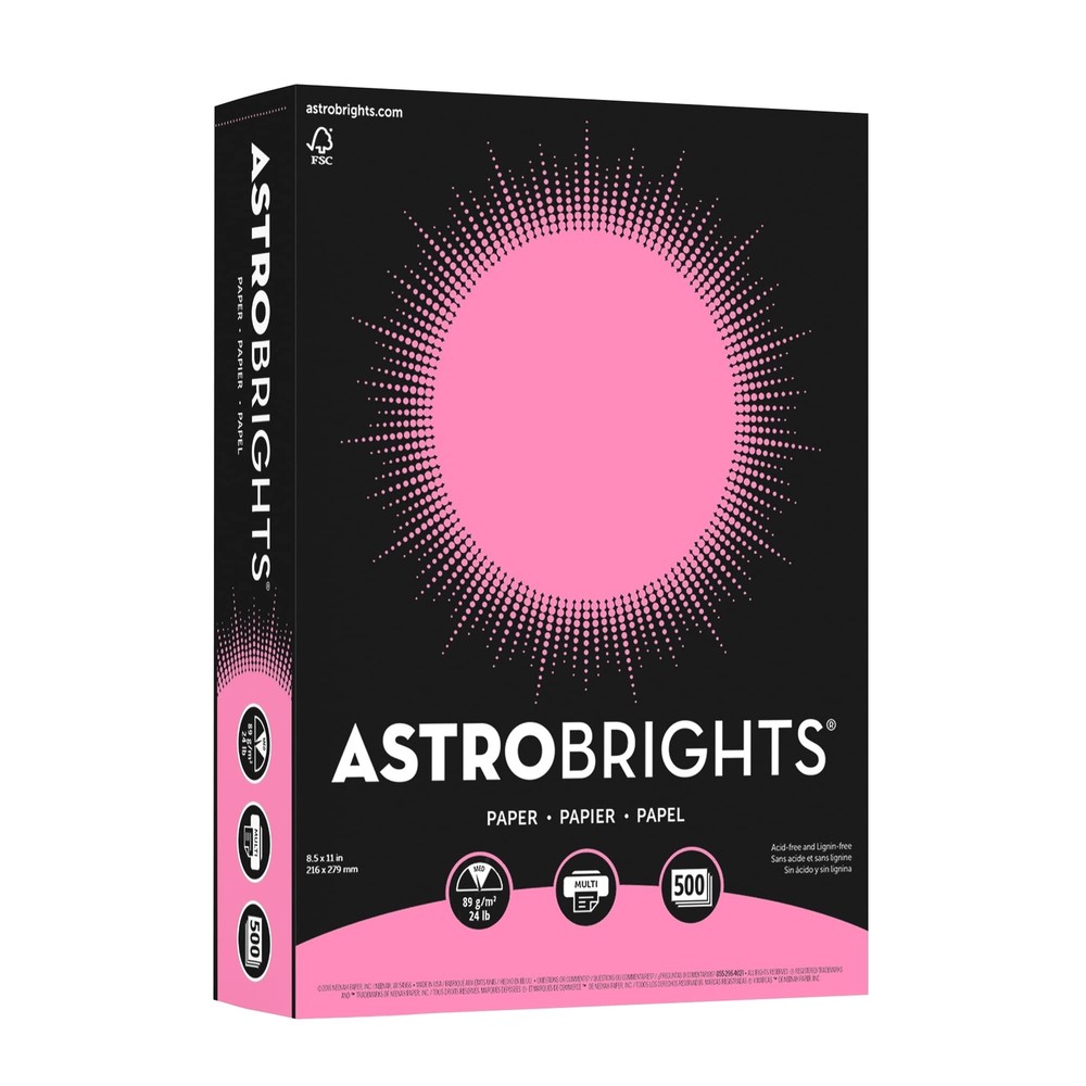 Bright Color Paper Neenah Astrobrights® Letter Paper Size 24 Lb FSC® Certifie…