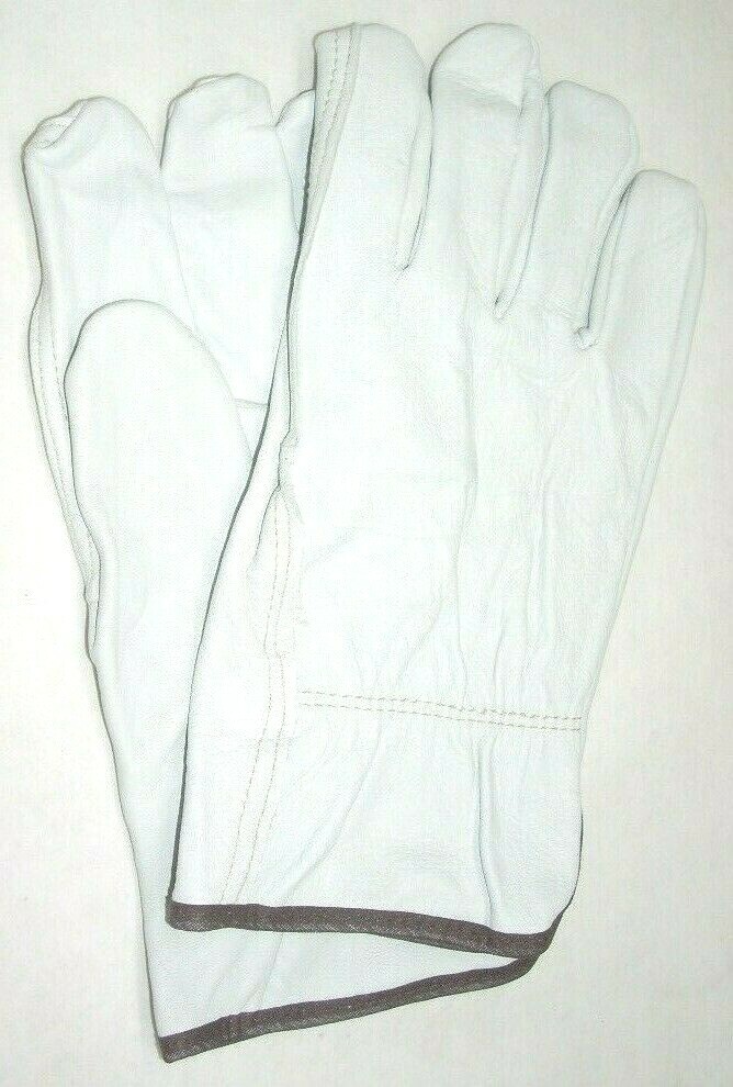 Goatskin Leather Gloves Driver Glove Gray Men’s Work Gloves Size Large Pair
