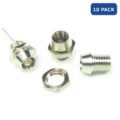 10 x 3mm LED Bezel Holder Mount Chrome / Silver Through-Hole Panel Display Case