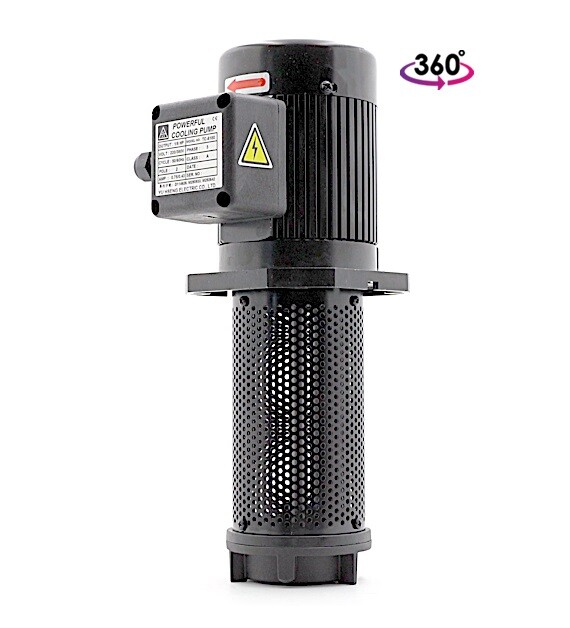 1/8HP Filtered Coolant Pump 8180 shaft 180mm 7″, 1 Phase 110/220V, Bore 1/2″ NPT