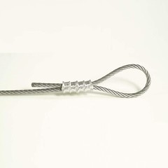 HIGOOD Aluminum Crimping Loop Sleeves Rope for 3/32”,Aluminum Alloy, PK 100