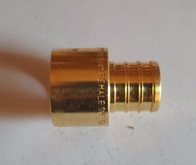 5 Pieces 3/4″ Pex B X 3/4″ Female Sweat Adapters, Lead Free Brass, Crimp Sweat