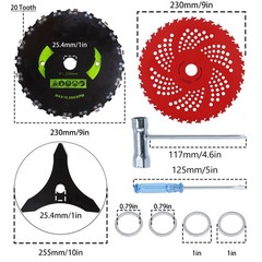 9″ x 20T Chainsaw Tooth Cutter,9″ x 36 Teeth Carbide Tipped Blades,10″ x 3 Te…