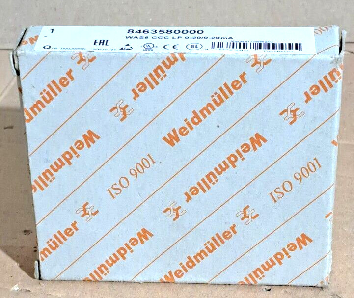 Weidmuller WAS5 CCC LP 0-20/0-20mA 8463580000 Passive isolator 1 PCS #AD1612#