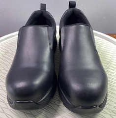 ACE Shoes For Crews Steel Toe Slip-Resistant Work Shoes Black Wom. 7,Men 5.5