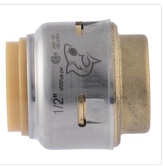 SharkBite MAX UR514A, 1/2-in. Push-to-Connect Brass End Stop Fitting