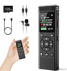136GB Digital Voice Recorder Playback,9000 Hours Audio Recording,Voice activated