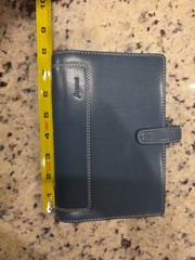 Filofax Holborn Personal Size Blue Deluxe Leather Ring Organizer / Planner