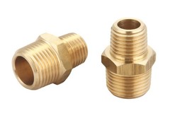 3/8 Inch NPT Male x 1/4 Inch NPT Male, Solid Brass Pipe Adapter Fittings Redu…