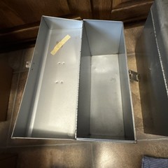 Lot Of 2 VTG Metal File Box Curmanco USA 12×5.5×10 Gray Steel Metal Latch