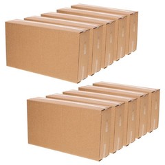 10Pcs Portable Khaki Corrugated Cardboard Boxes for Shipping and Storage Needs