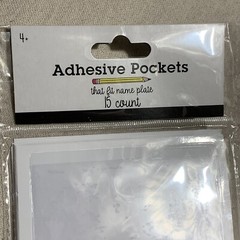 Self Adhesive Rectangle Label Pockets 15ea 9.8”x3.5” Teachers Target Bullseye