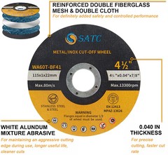 50 Pack Cut Off Wheels 4-1/2″ Metal & Stainless Steel Angle Grinder Cutting Disc