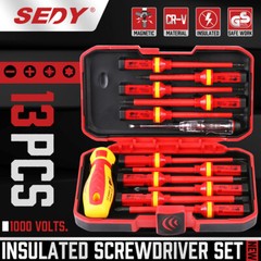 13PC 1000V Magnetic Insulated Electrician Screwdriver Set VDE-GS DIY Tool Kit