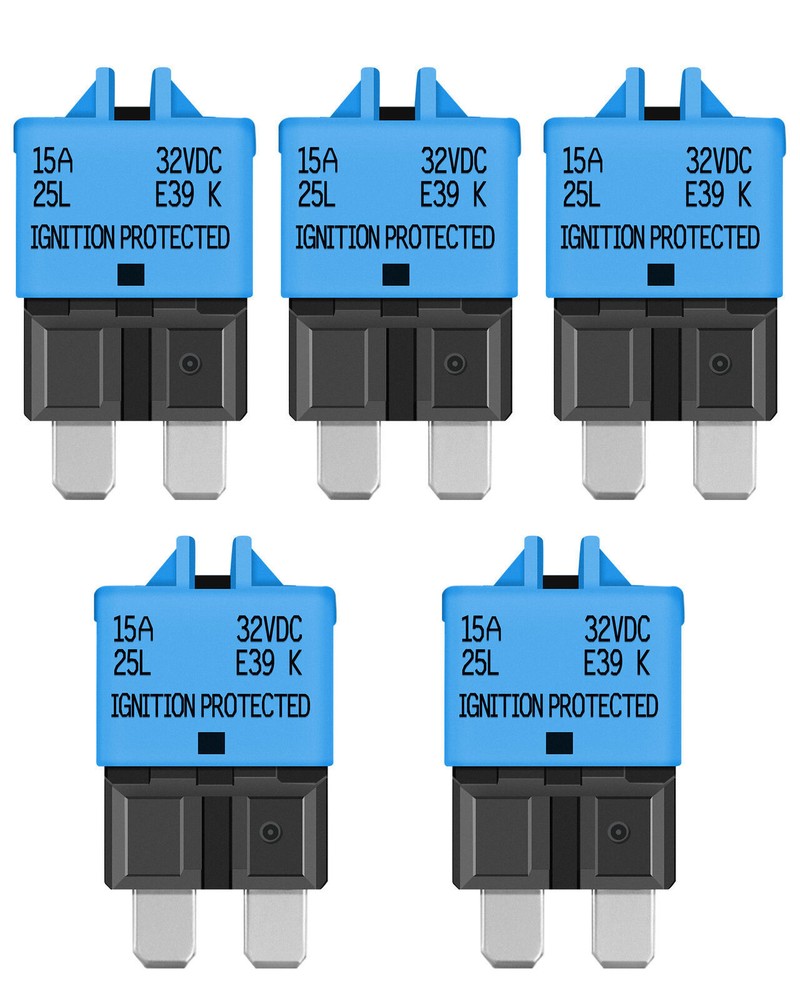 5PCS/6PCS Circuit Breakers ATC/ATO Blade Fuse Resettable Auto Car Boat Marine