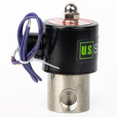 U.S. Solid 3/8 inch Electric Solenoid Valve 12V DC Stainless Steel