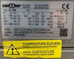 OEMER QL 100M 5,5kW/1500-9000RPM 3-PH AC MOTOR
