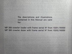 Massey Ferguson MF 300 Crawler Owner’s Operator’s Manual 1436 304 M1 5/74