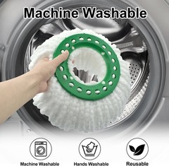 Reusable Mop Head Replacement for Libman Tornado Spin Mop Thick Microfiber Spin