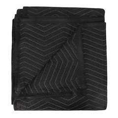 24 Pack Moving Blankets 80″ x 72″ Pro Economy Shipping Furniture Pads Black