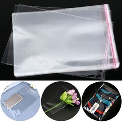 Clear Self Adhesive OPP Bags Cellophane Tape Peel Poly Seal Plastic Packing Bags