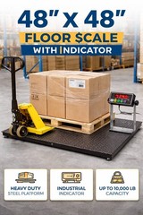 New 48×48 Floor Scale 5000 lb Warehouse Pallet Scale Value