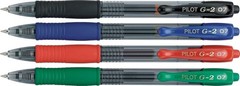 G2 Gel Roller Pens, 1mm Bold Point – Assorted Classic Colors, Pack of 4