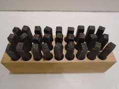 YOUNG BROS. STAMP WORKS 06271 STEEL STAMPS 1/4″ LETTERS A-Z