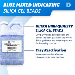 1/2 Gallon (3.6 LBS) “Dry & Dry” High Quality Mixed Silica Gel Desiccant Beads