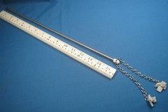 CHEMGLASS CHAIN LINK SCRAPER FOR 5000 ML FLASKS NEW OLD STOCK FREE SHIPPING