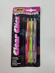 Vintage Bic Clear Clics Wavelengths Pens NOS 1990s Deadstock