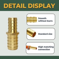 LIONMAX Hose Barb Fittings Reducer 2 PCS, Brass Hose Barb Adapter, 3/4” to 5/8′