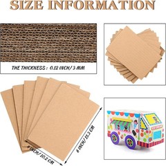 50 Pack Corrugated Cardboard Sheets Flat Hard Cardboard Inserts Back to Schoo…
