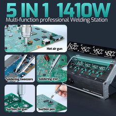 YIHUA 948D-IV 5-in-1 Digital Soldering & Hot Air Desoldering Rework Stations