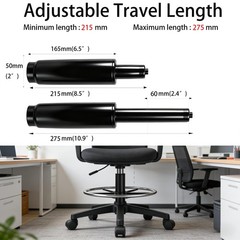 8.5 Inches-10.9 Inches Office Chair Cylinder Parts, 2,4in Stroke,Heavy Duty 1…