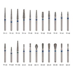 AZDENT Dental Diamond Burs For High Speed Handpiece Friction Grip 5Pcs/Box