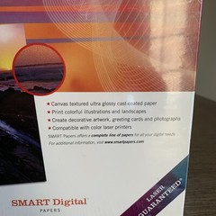 Smart Digital Canvas Textured Paper 8.5″x11″ Gloss Finish Kromekote Color Laser