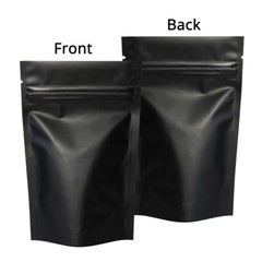 Assorted Size Matte Black Two Sided Foil Mylar Stand up Zip Lock Pouch Bag B01