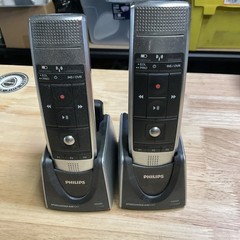 LOT OF 2 PHILIPS SPEECHMIKE AIRport PC Dictation Microphones &Dock 1Pairing Unit