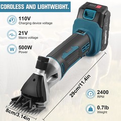 Cordless Electric Professional Sheep Shears 500W Sheep Clippers with 2 Battery