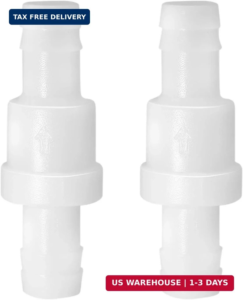 Litoexpe 1/2″ One Way Inline Check Valve, Non Return Ozone Resistance PVDF Plast