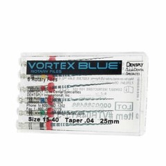 Dentsply Tulsa Dental Vortex Blue 30mm .04 Taper rotary files 6/pk all sizes