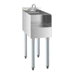 23″W x 12″L Stainless Steel Restaurant Underbar Blender Station with Dump Sink